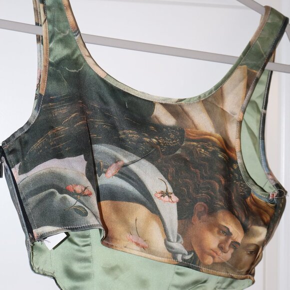 ZARA Renaissance Art Print Crop Top Venus Tank Medium - Picture 7 of 7